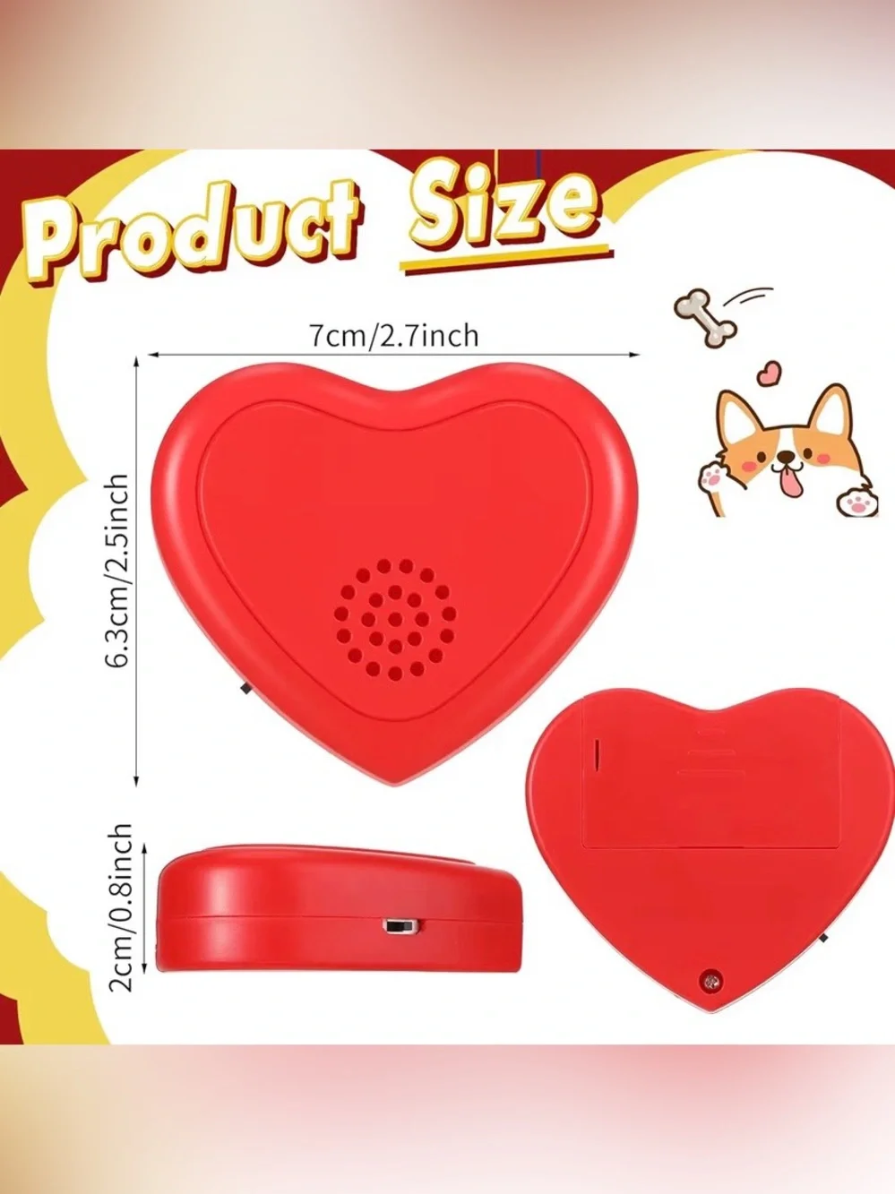 Puppy Heartbeat Simulator 4 Pack Dog Cat Anxiety Sleep Aid Replacement Toy